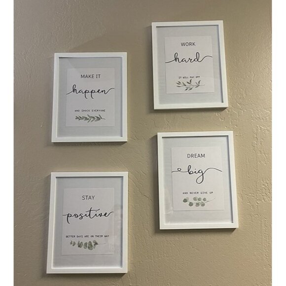 Other - New Inspirational Wall Art Office Decor, Motivational UNFRAMED Wall Art Prints